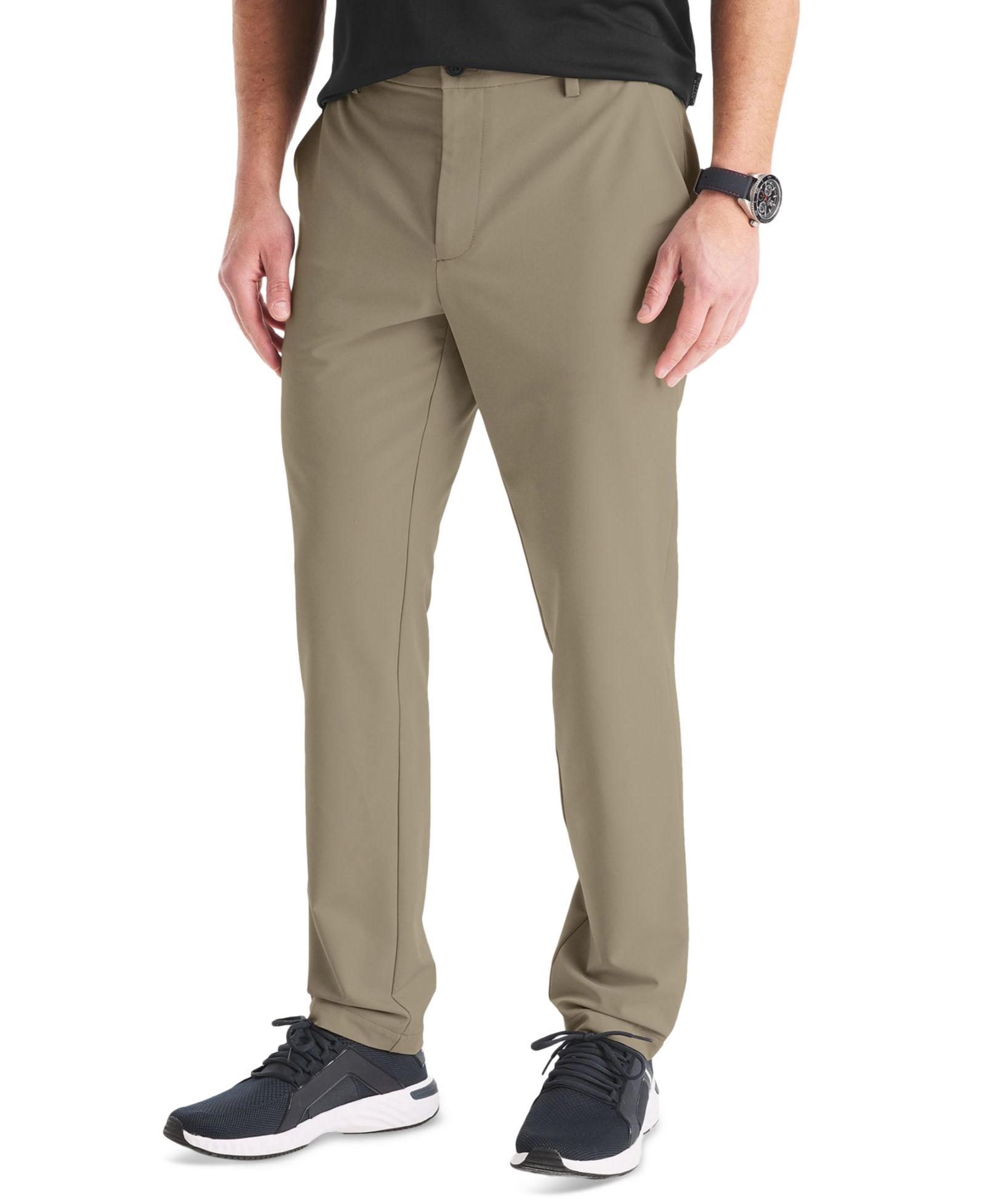 Nautica Men's Signature Slim-Fit Flat-Front Performance Pants