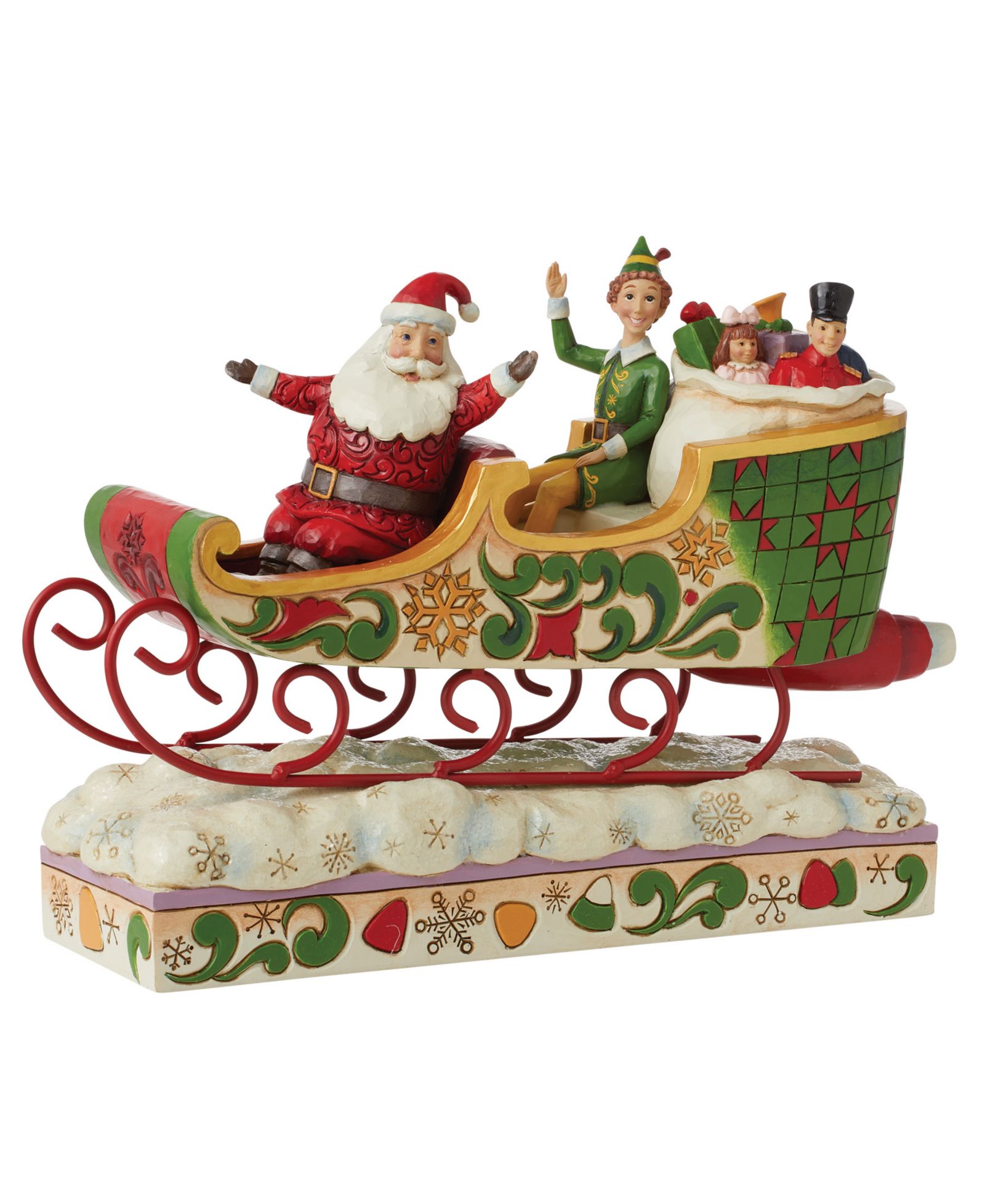 Jim Shore Фигурка Buddy Elf с Сантой в санях