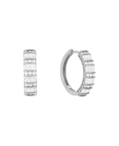 Серьги-кольца And Now This Cubic Zirconia Hinge Hoop