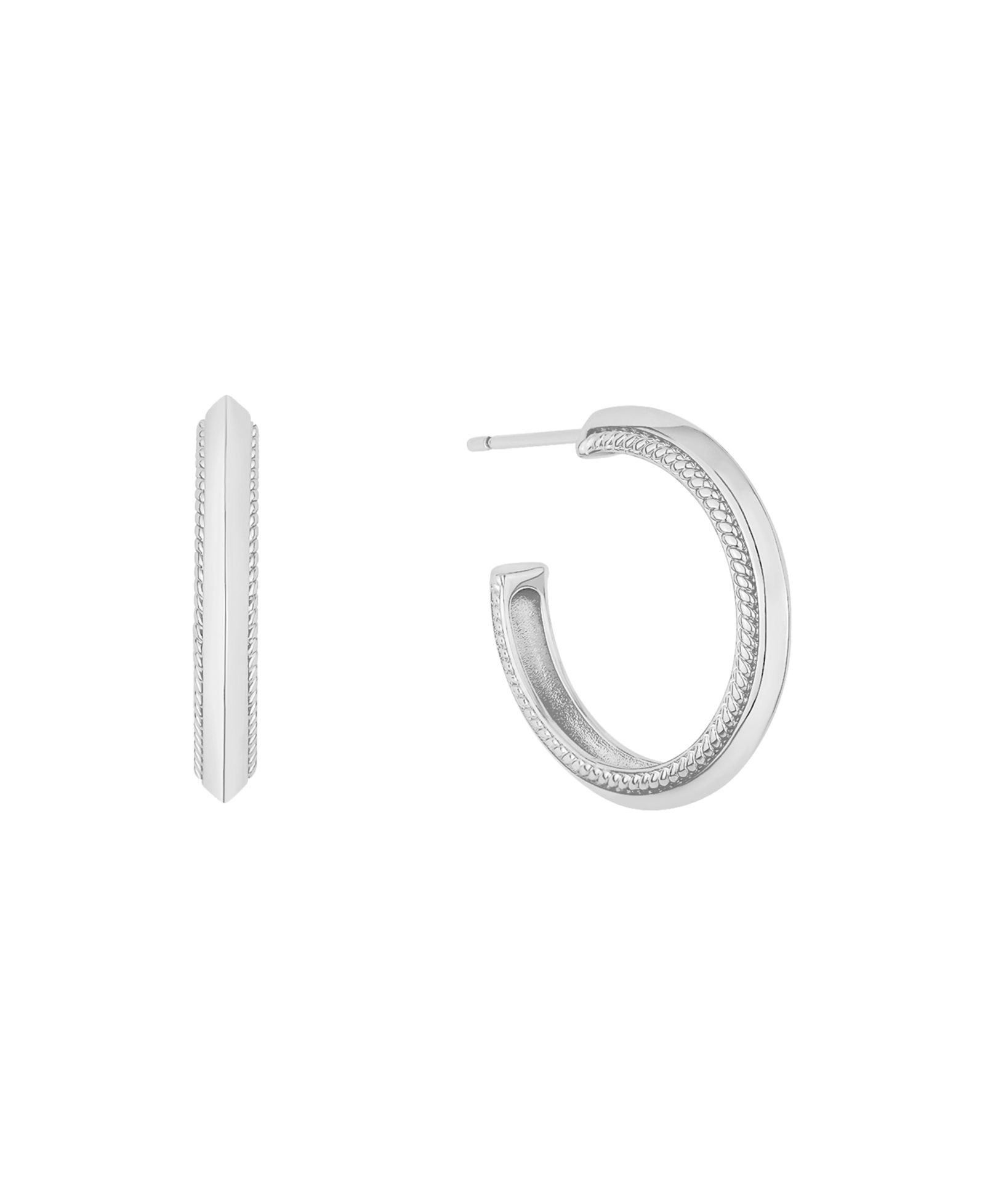 Серьги-кольца And Now This Rope Edge Hoop