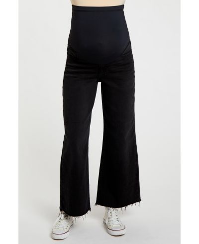 Pinkblush Women's Light Blue Wide Leg Raw Hem Jeans