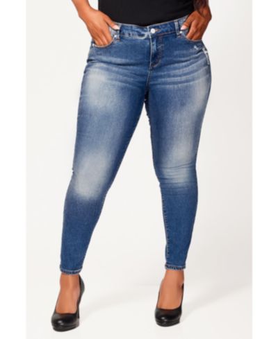 Женские джинсы SLINK Jeans Plus Size Denim Jayla, узкие, с высокой посадкой, 29" шаговый шов