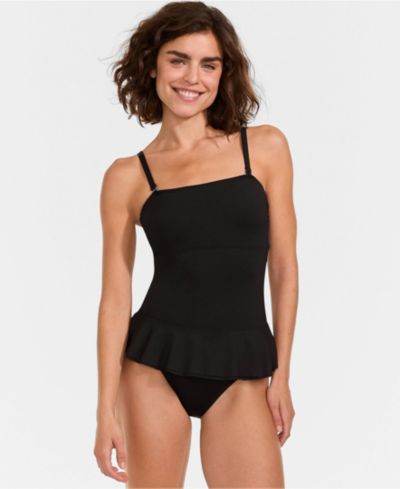 Женский слитный купальник Lands' End Sculpting Suit Ruffle Bandeau