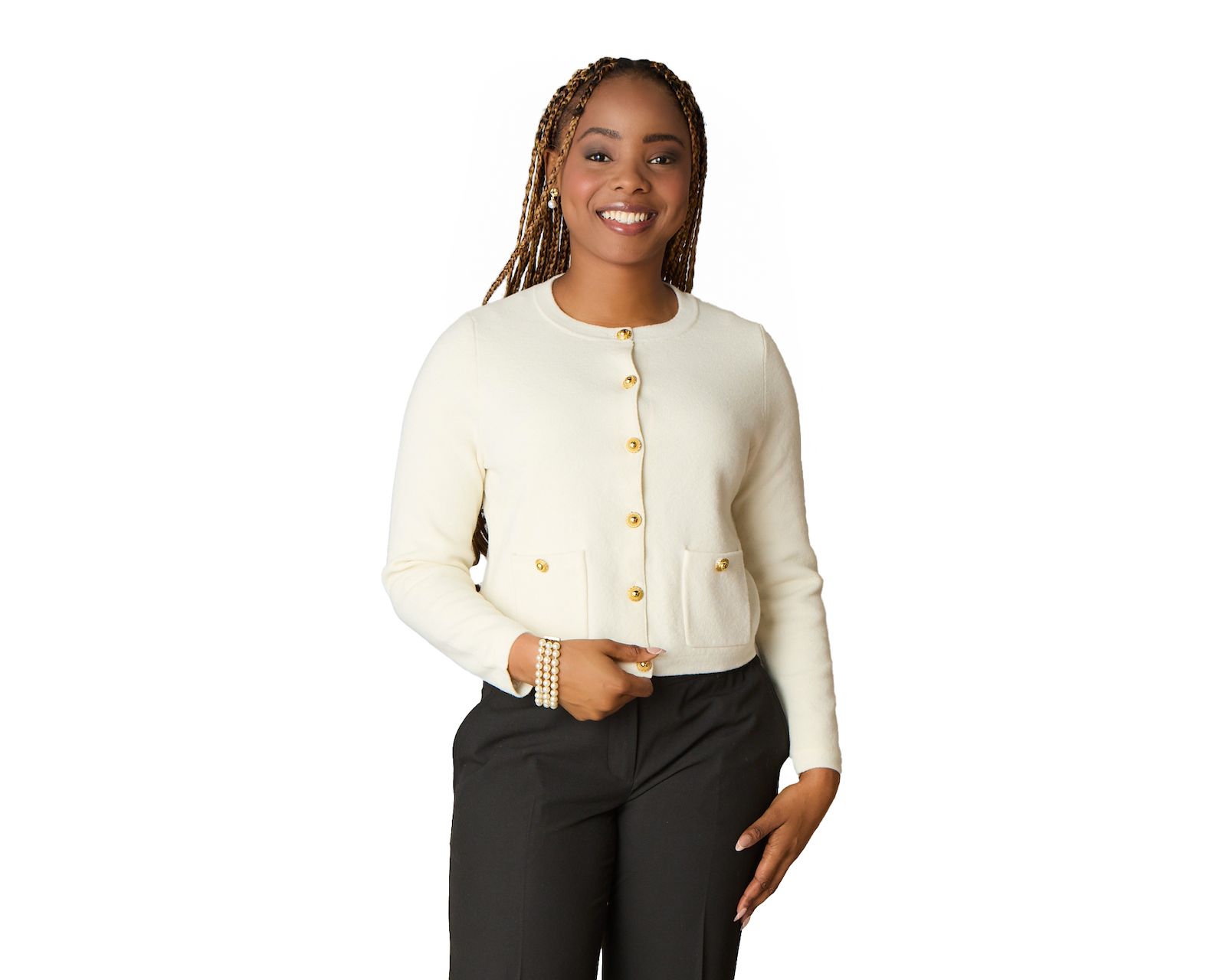 Женский кардиган LuxLined Merino Wool Button с мягкой подкладкой