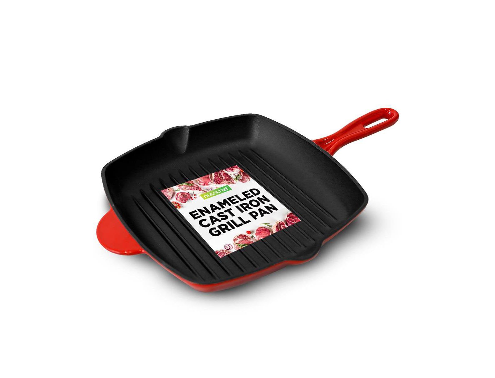 Сковорода-гриль NutriChef 17.09” Heavy-Duty Cast Iron Square NCCIES47