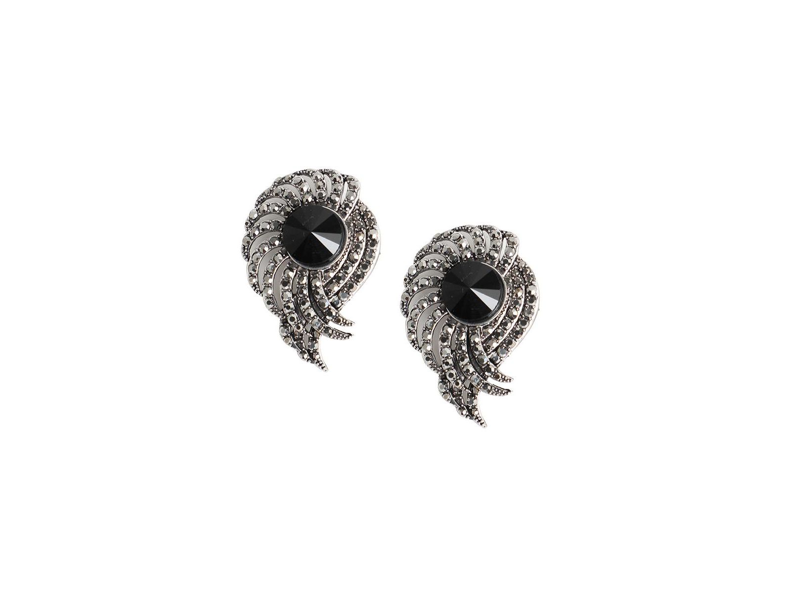 Серьги SOHI Stone Spiral Drop