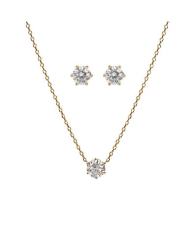 Bearfruit Jewelry Набор колье и сережек Sterling Plated Estelle Trendy