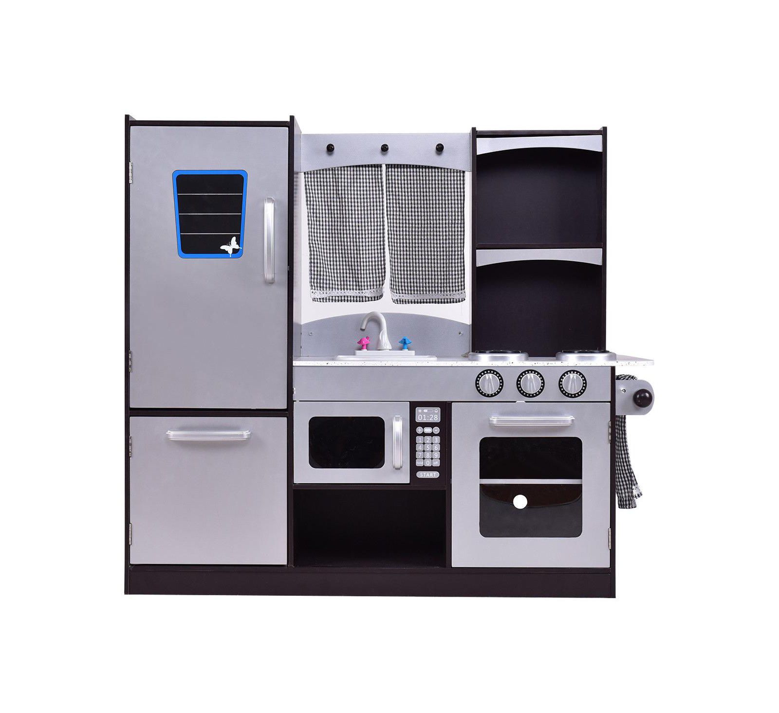 Детский игровой набор Gymax Wooden Kitchen Set винтажный