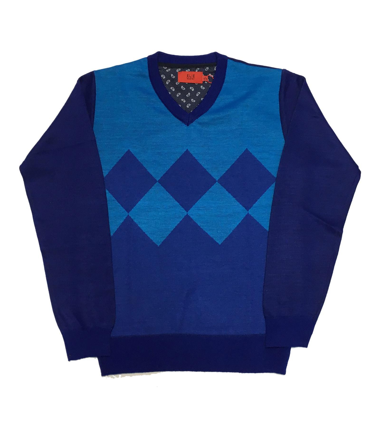 Детский джемпер Elie Balleh Royal Blue с узором аргайл