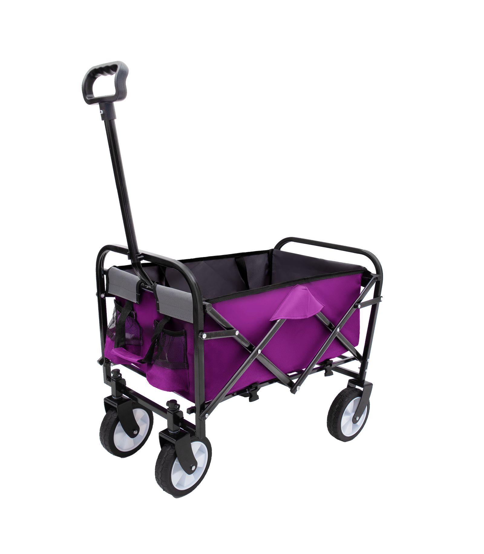 Collapsible Wagon Cart with Strapping System - Purple