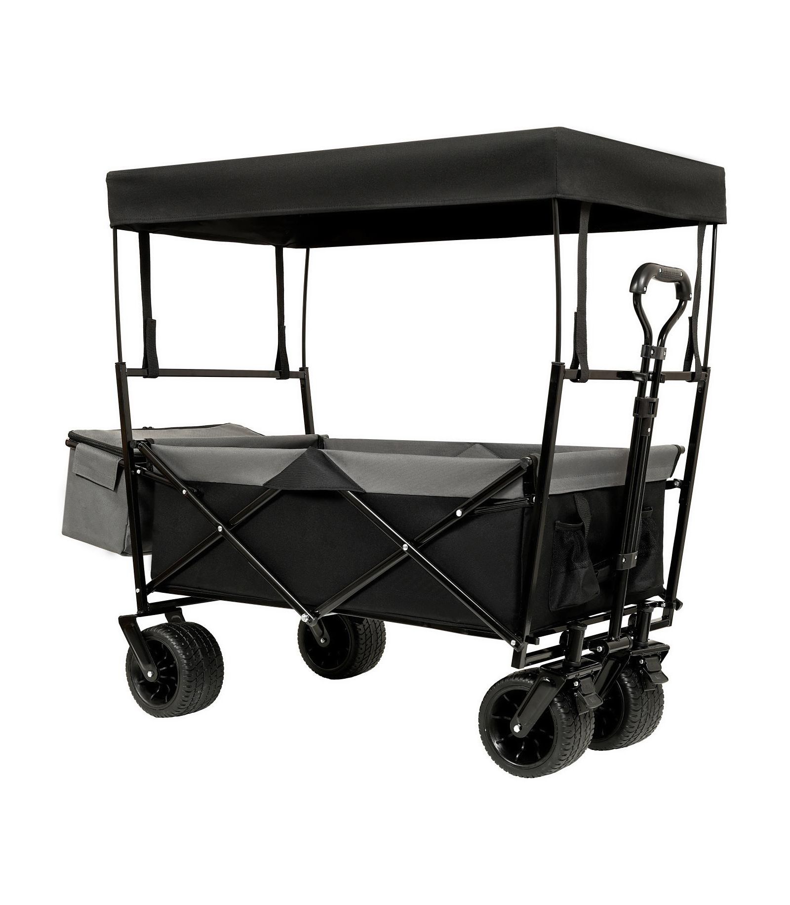 Collapsible Wagon with Canopy & All-Terrain Wheels