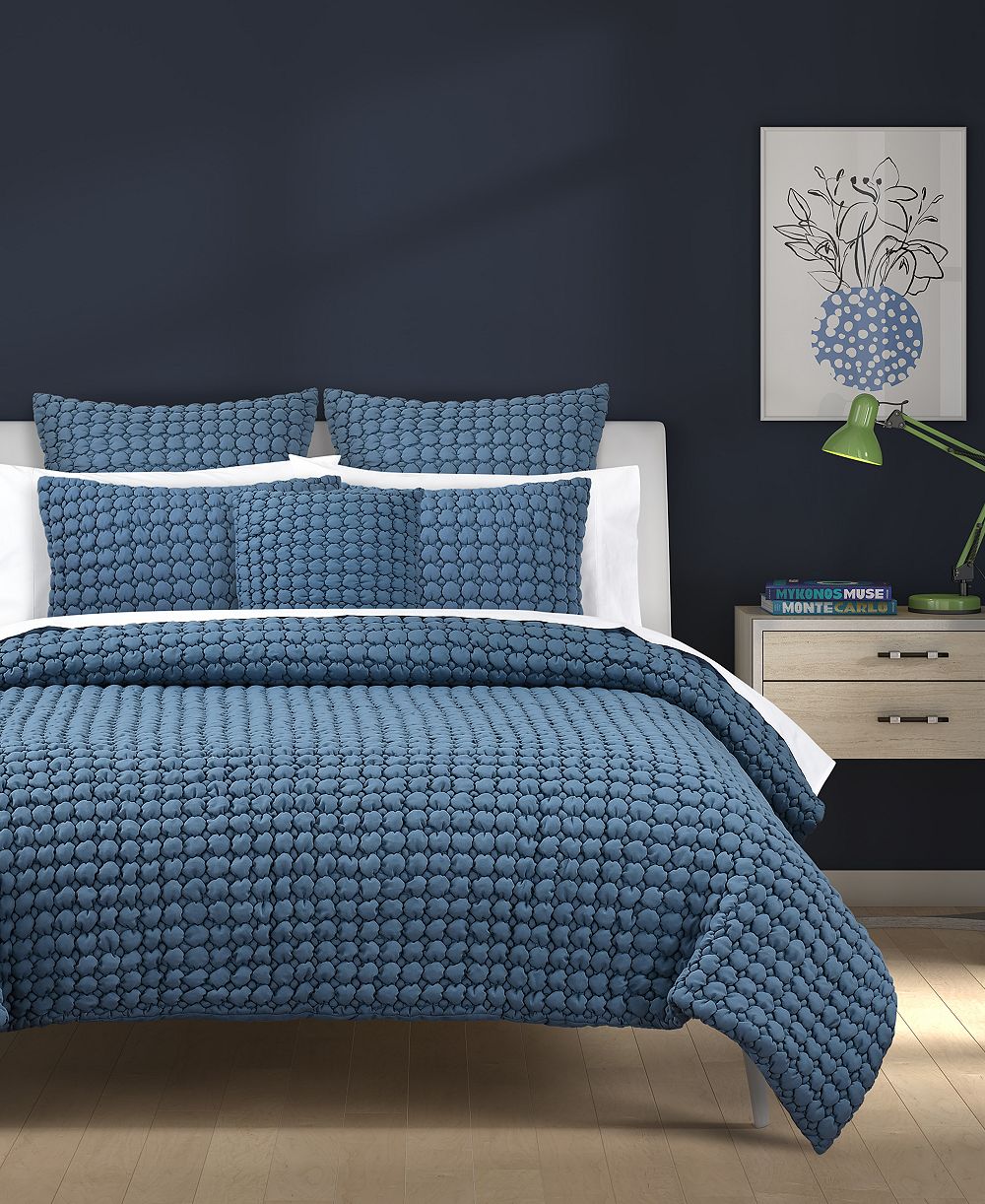 J. Queen Bold Cloud Puff 3-Pc. Quilt Set, Full/Queen