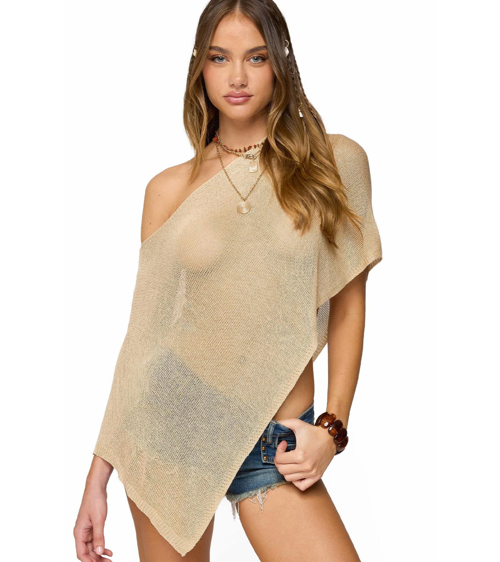 Edikted Women's Azalia Asymmetric Knit Top