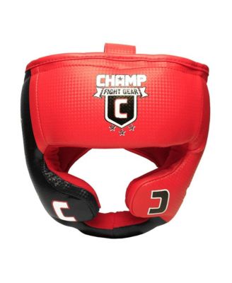 The Champ Boxing Headgear Lightweight, Durable, Adjustable Sparring Gear for Training, Kickboxing, MMA, Muay Thai, Red/Black, Small