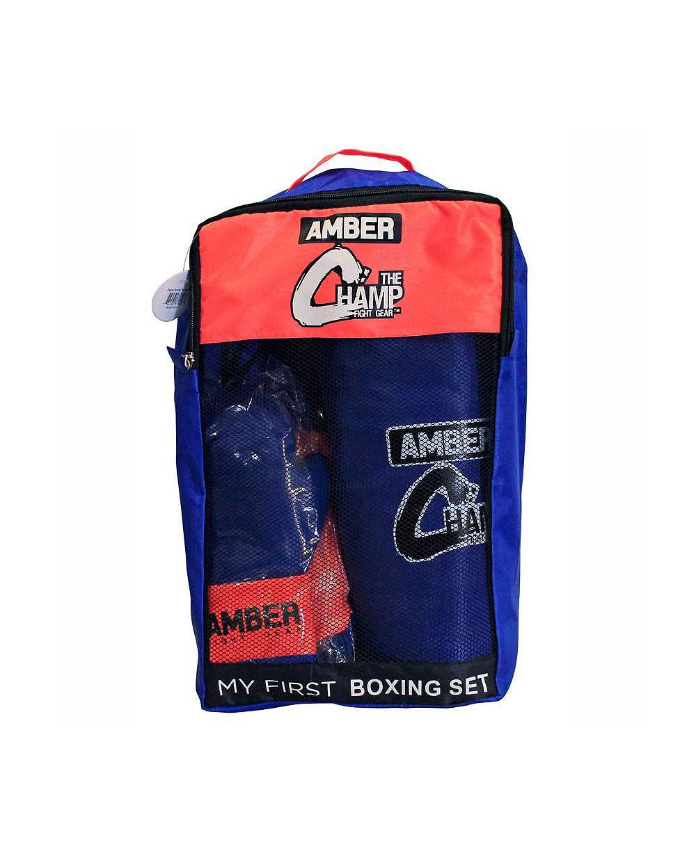 Набор боксерских игрушек Amber Fight Gear Mini для детей от 3 до 7 лет, включает мешок 16”, перчатки, шлем и скакалку