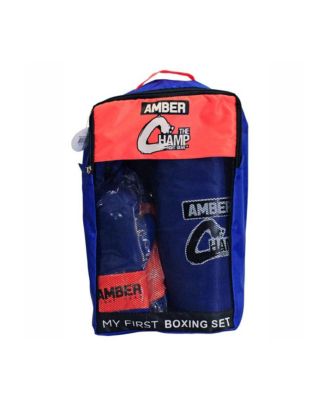 Набор боксерских игрушек Amber Fight Gear Mini для детей от 3 до 7 лет, включает мешок 16”, перчатки, шлем и скакалку