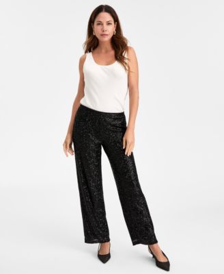 JM Collection Женские брюки Sequinned Pull-On
