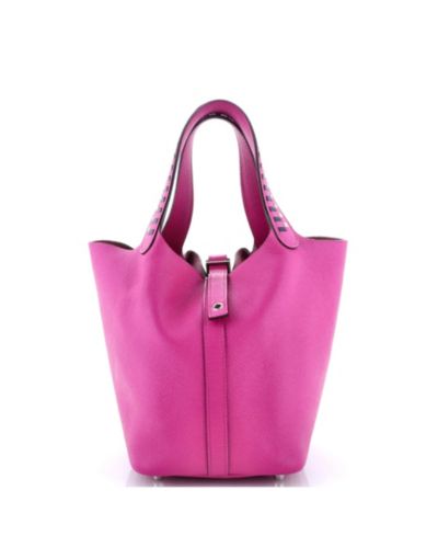 Pre-Owned Hermes PM Picotin Lock Bag Tressage Epsom