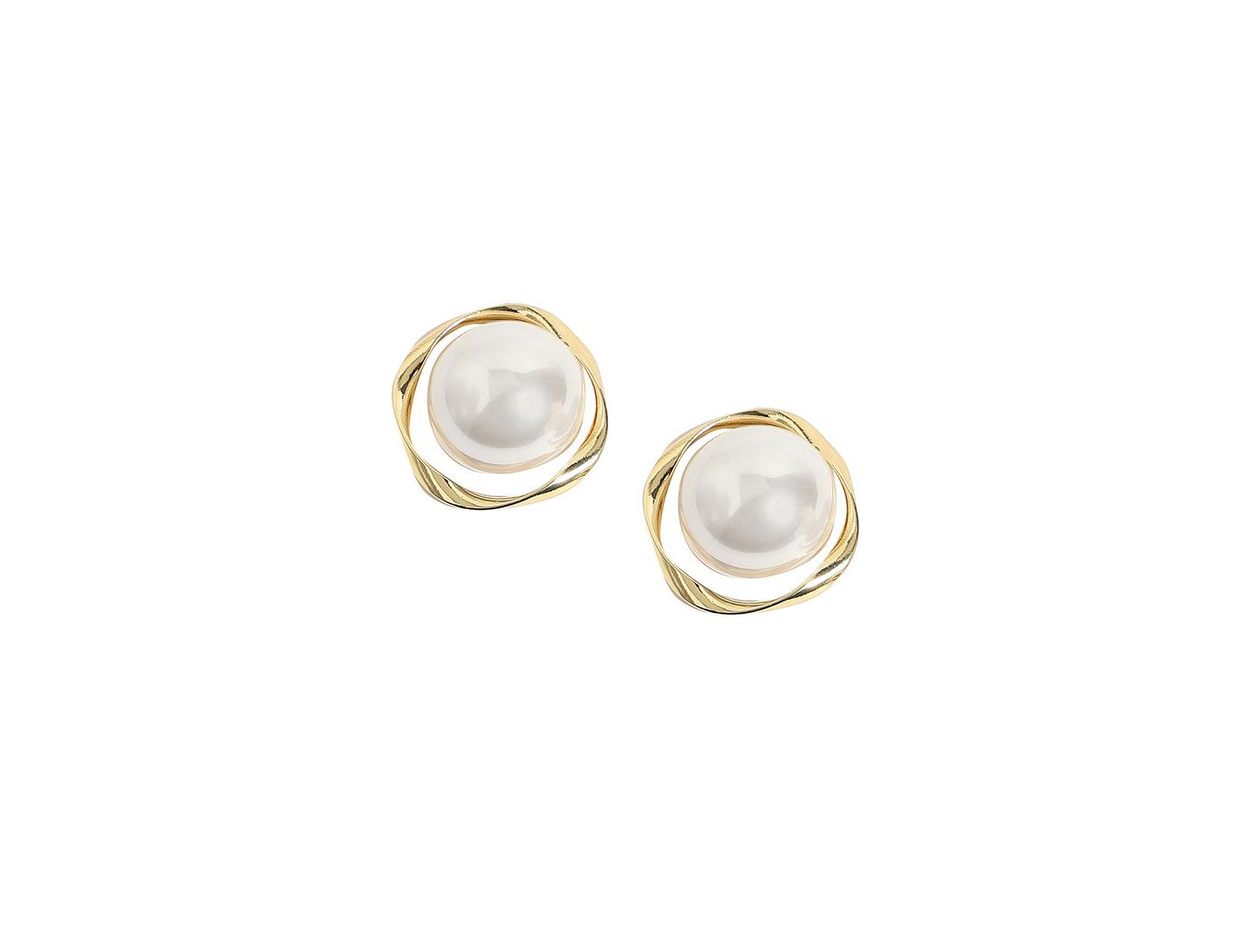 SOHI Gold Plated Stud Earrings
