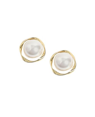 SOHI Gold Plated Stud Earrings