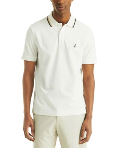 Nautica Men's Textured Tipped Collar Polo Shirt
