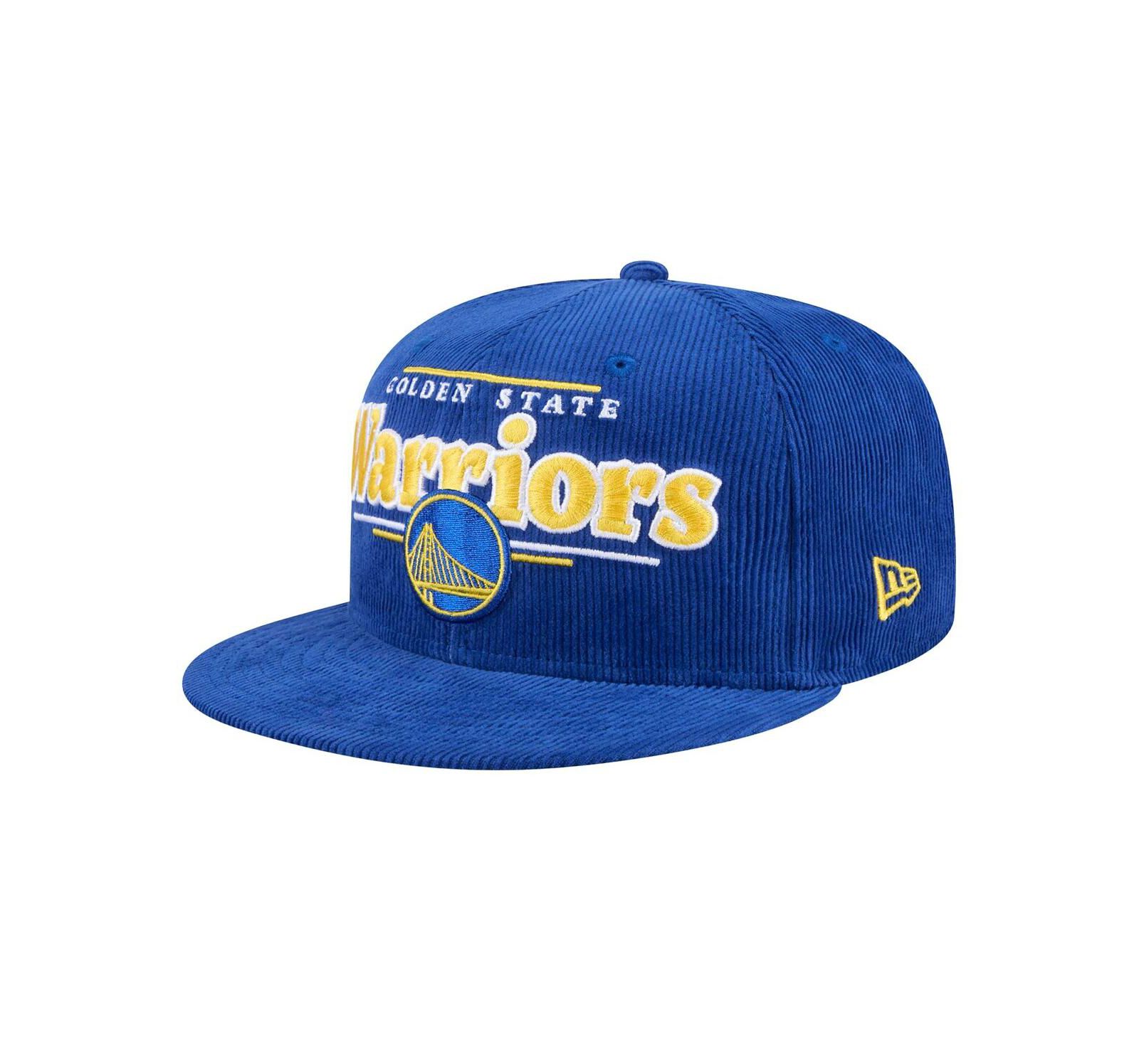 Мужская кепка New Era Royal Golden State Warriors Throwback Display Corduroy 9FIFTY Snapback