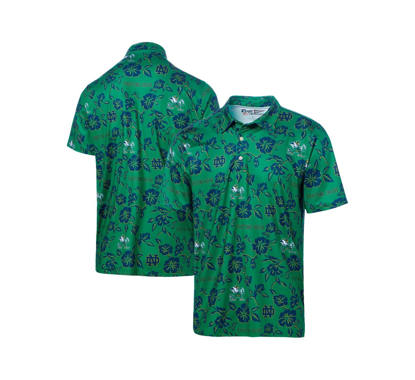Reyn Spooner Men's Green Notre Dame Fighting Irish Performance Polo Shirt