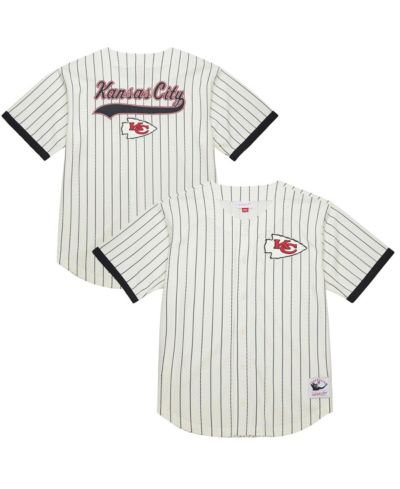 Mitchell & Ness Мужская сетчатая рубашка на пуговицах с винтажным логотипом Kansas City Chiefs