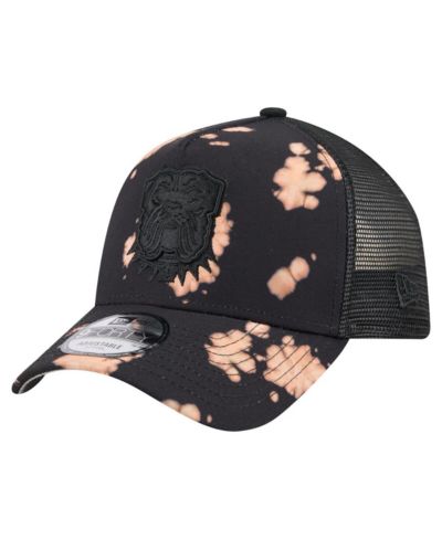 Мужская бейсболка New Era Black Cleveland Browns Bleached A-Frame 9FORTY Trucker Adjustable