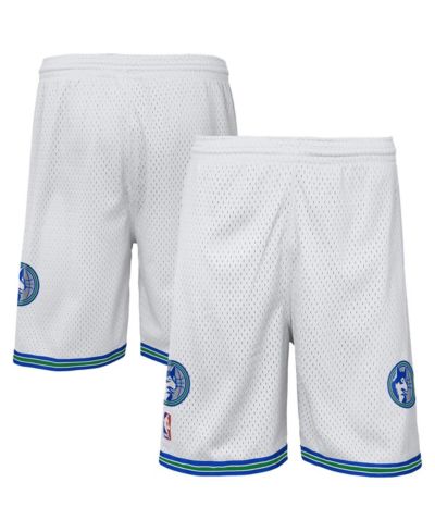 Шорты Mitchell & Ness Big Boys и Girls White Minnesota Timberwolves Swingman
