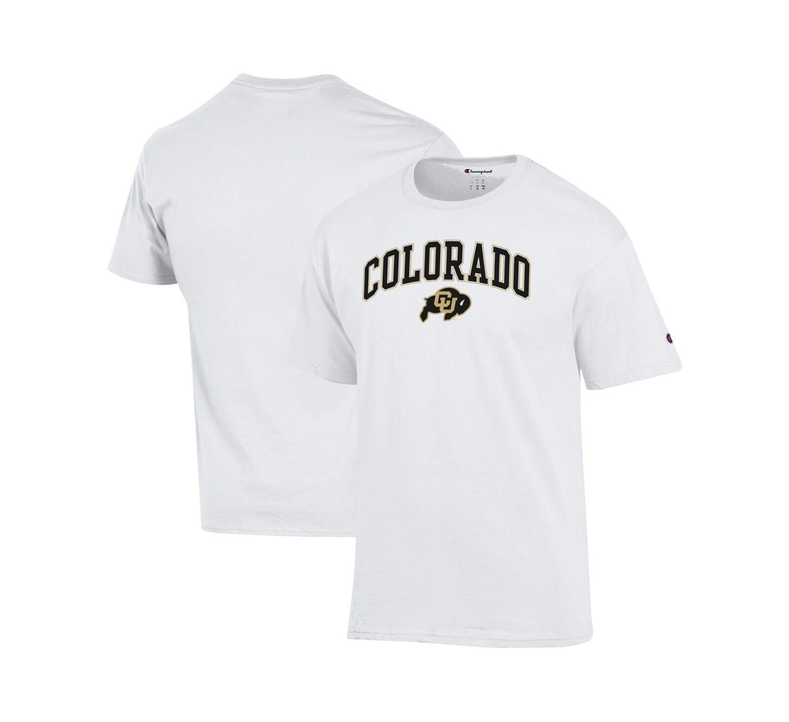 Мужская белая футболка Champion Colorado Buffaloes Arched Logo