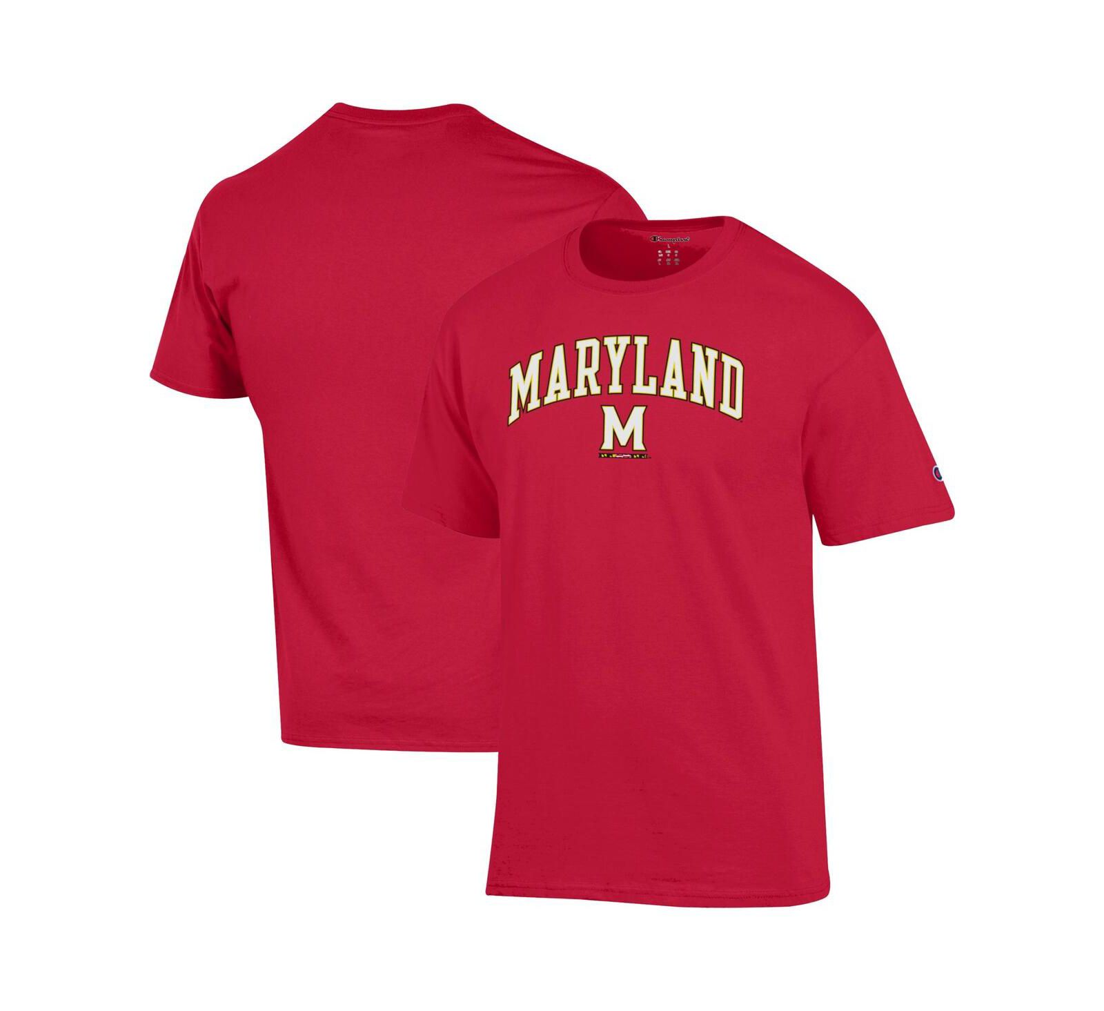 Champion Men's Red Maryland Terrapins Arch Over Logo T-Shirt