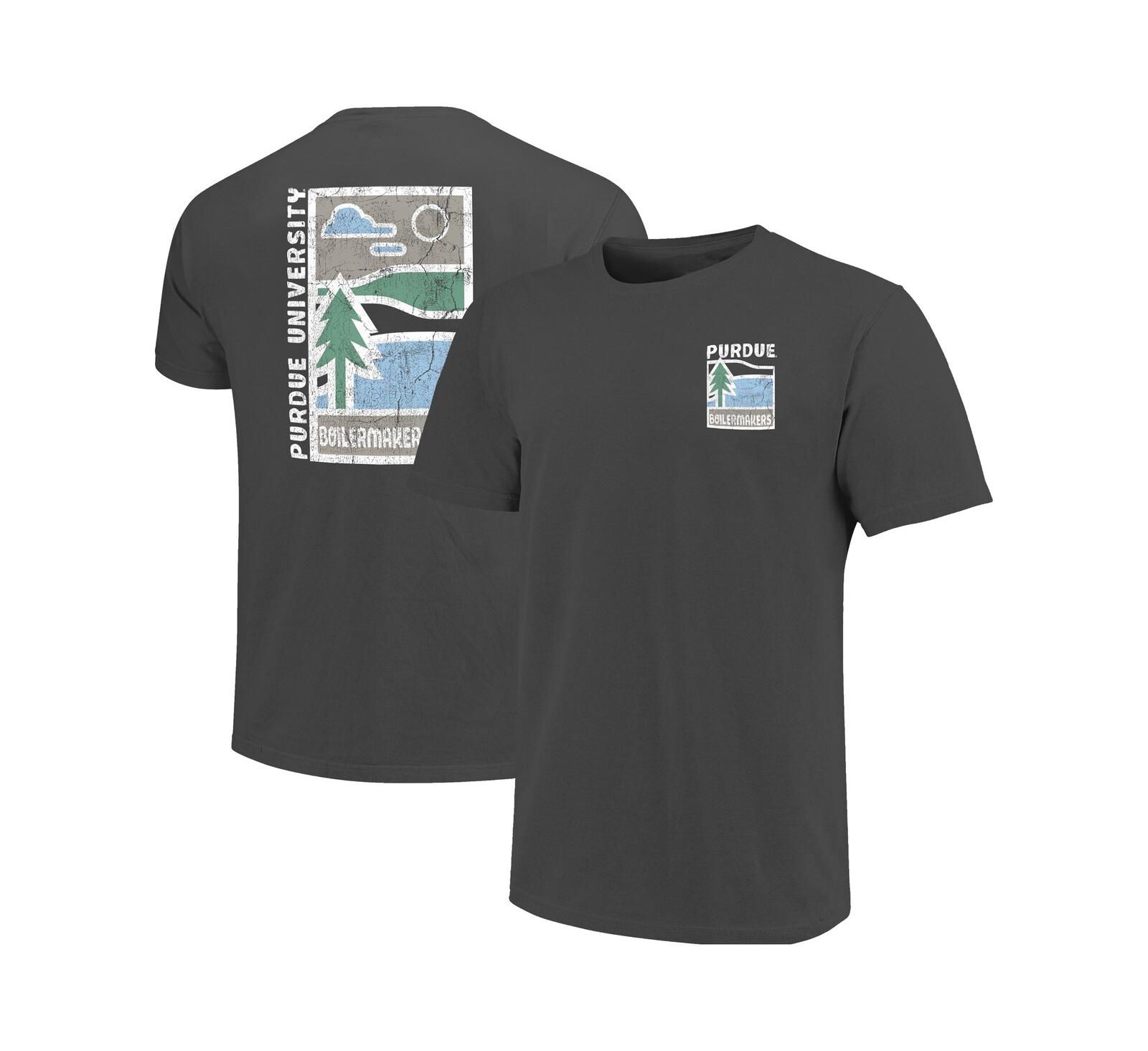 Image One мужская футболка Purdue Boilermakers Comfort Colors, графитовый цвет