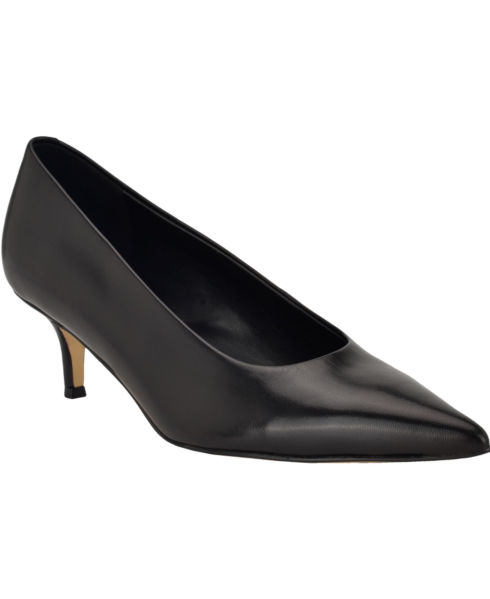 Calvin Klein Women's Voneta Leather Kitten Heel Pumps