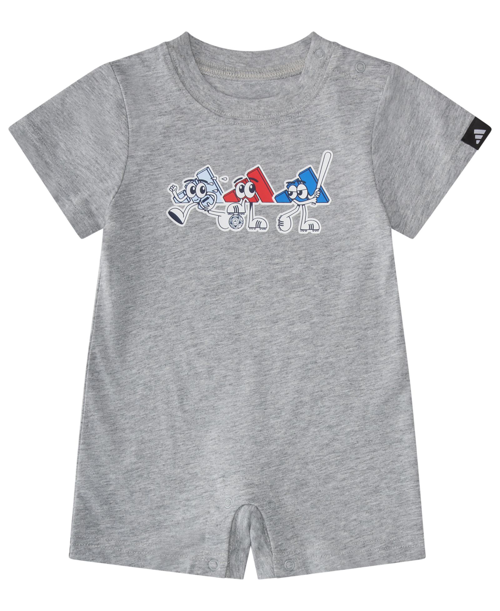 Ромпер adidas Baby Boys' Short-Sleeve Graphic Shortie Heather