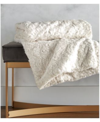 Hotel Collection Sculpted Persian Faux Fur Throw, 50" x 60", Macy's Exclusive