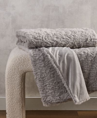 Плед Hotel Collection Sculpted Persian Faux Fur, 50" x 60"