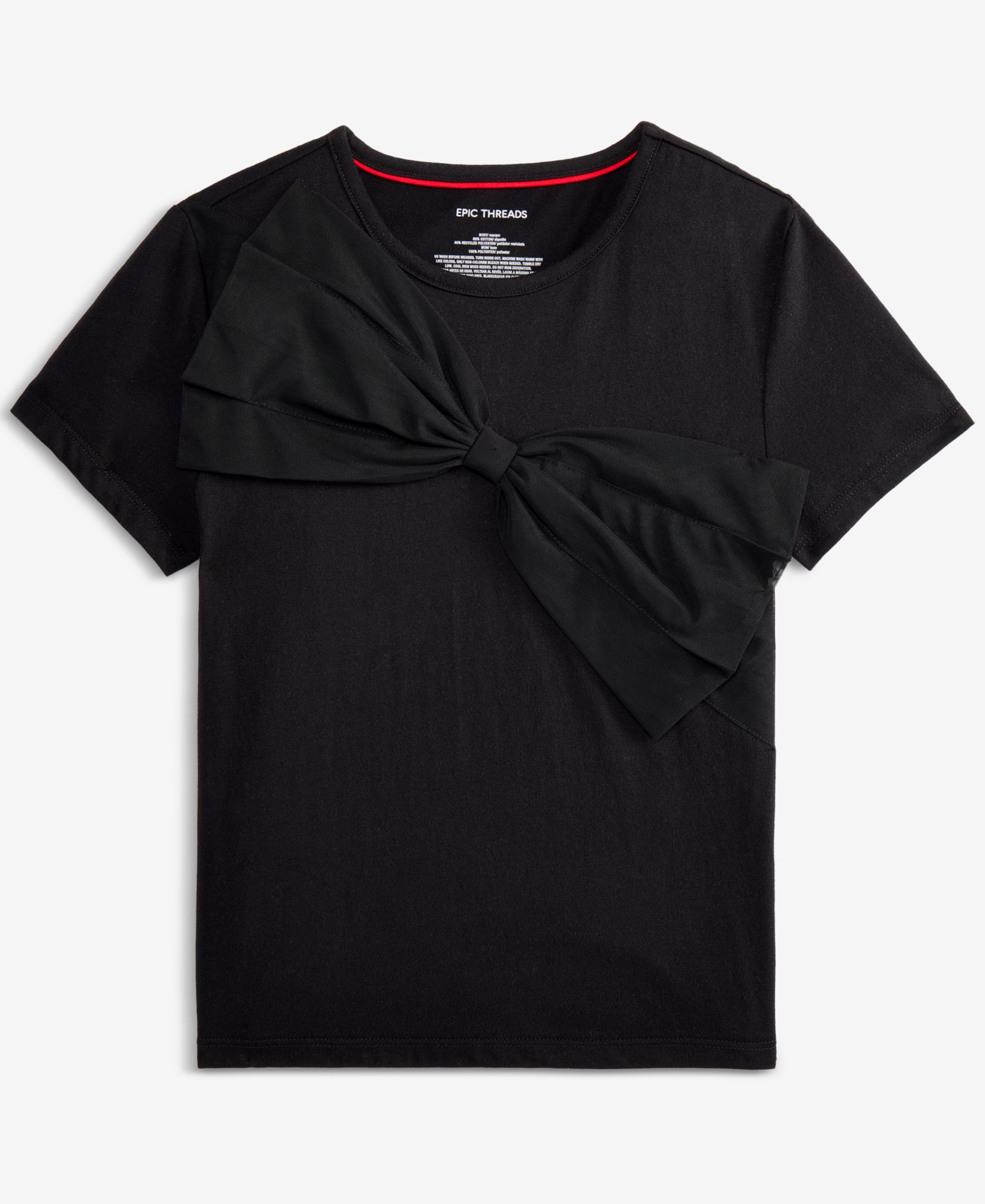 Детский топ Epic Threads Girls' 5-20 Bow Applique Detail
