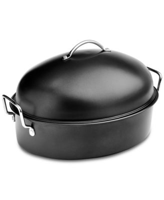 The Cellar Овальная жаровня из углеродистой стали с решеткой Nonstick 9-Qt