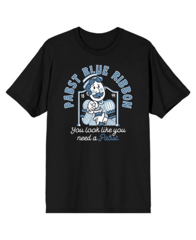 Pabst Blue Ribbon Men's You Look Like You Need A Pabst Black T-shirt-3XL