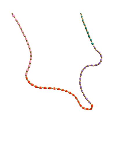 Разноцветное радужное ожерелье Spero London Sterling Enamel Mine Beaded