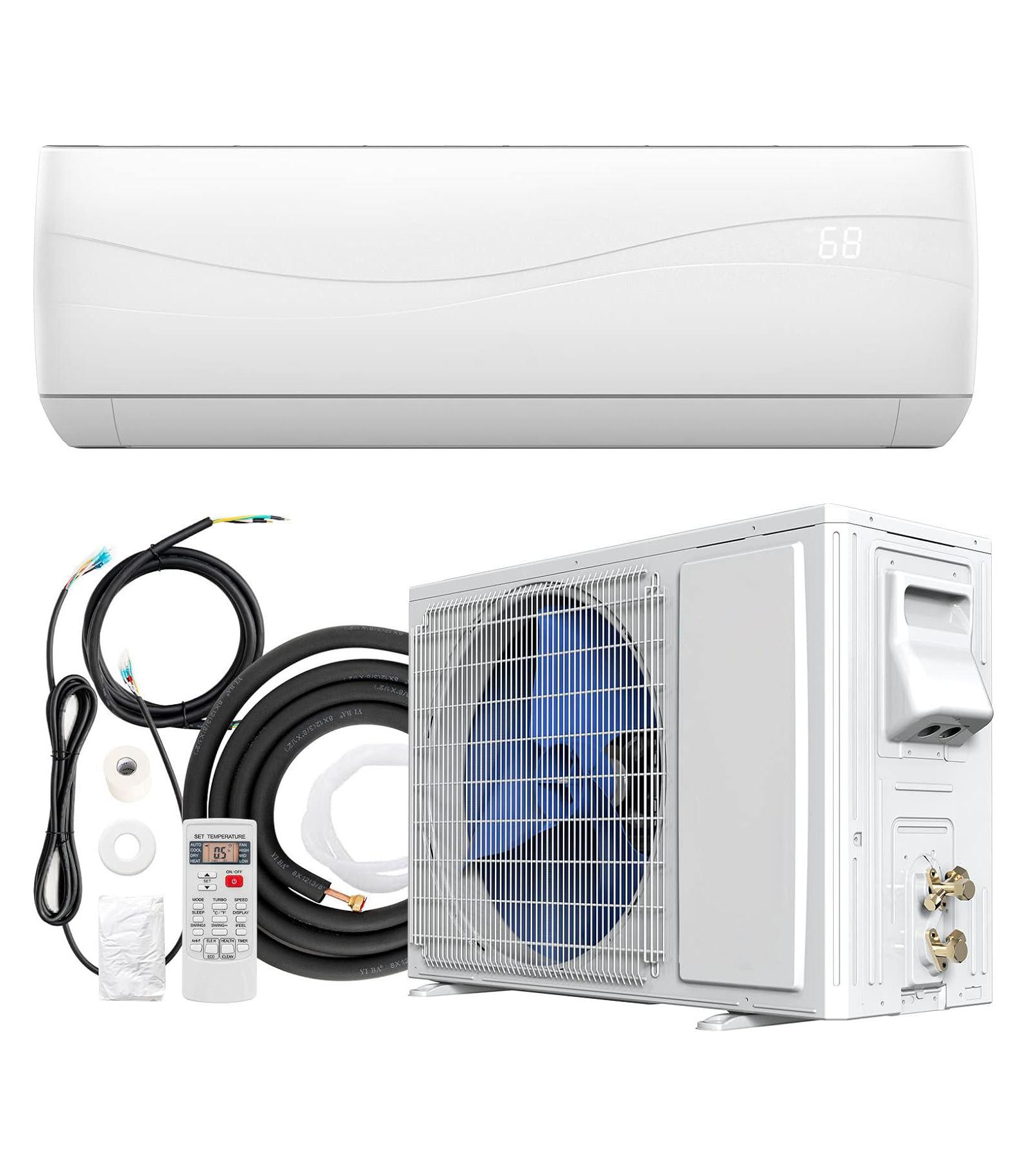 Кондиционер и обогреватель Mecale Mini Split, 24000 BTU, 18.5 SEER2