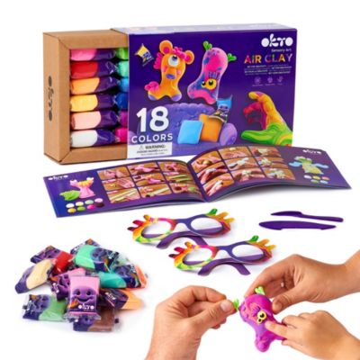 Набор цветной глины OKTO Air-Dry Clay, 18 цветов