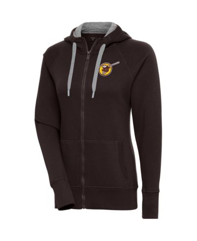 Antigua Women's Brown San Diego Padres Cooperstown Victory Full-Zip Hoodie