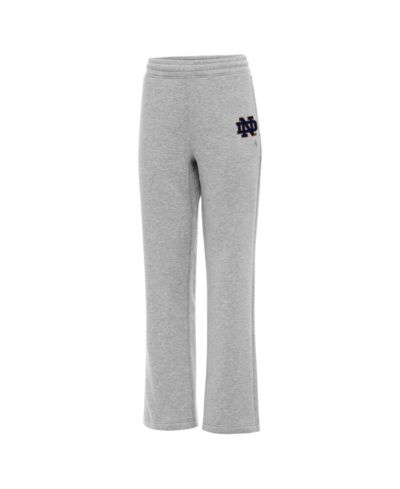 Женские спортивные брюки Antigua Heather Gray Notre Dame Fighting Irish Victory