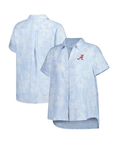 Tommy Bahama Женская рубашка с коротким рукавом Alabama Crimson Tide Legacy Leaves
