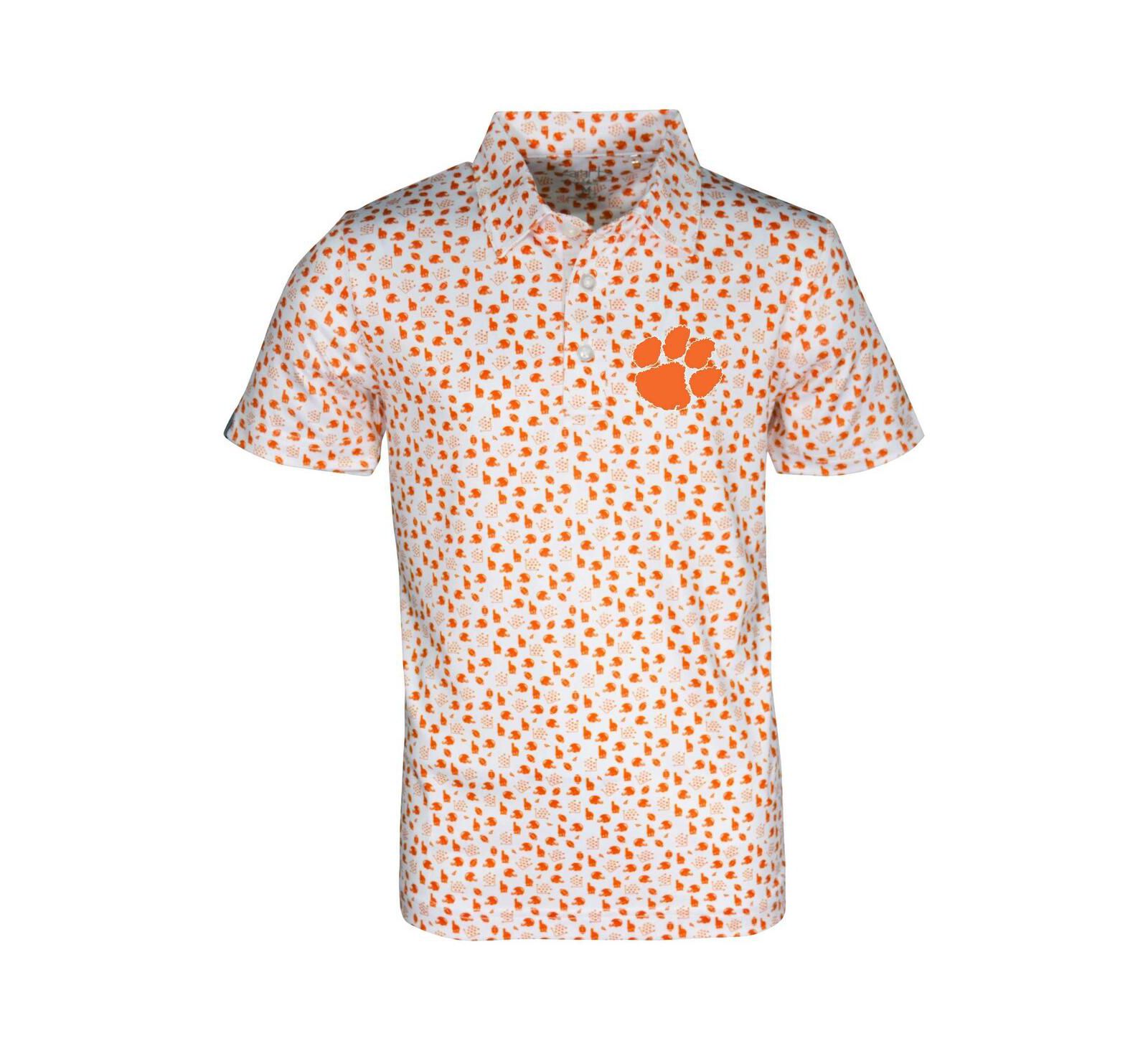 Поло рубашка Garb с принтом Clemson Tigers для малышей