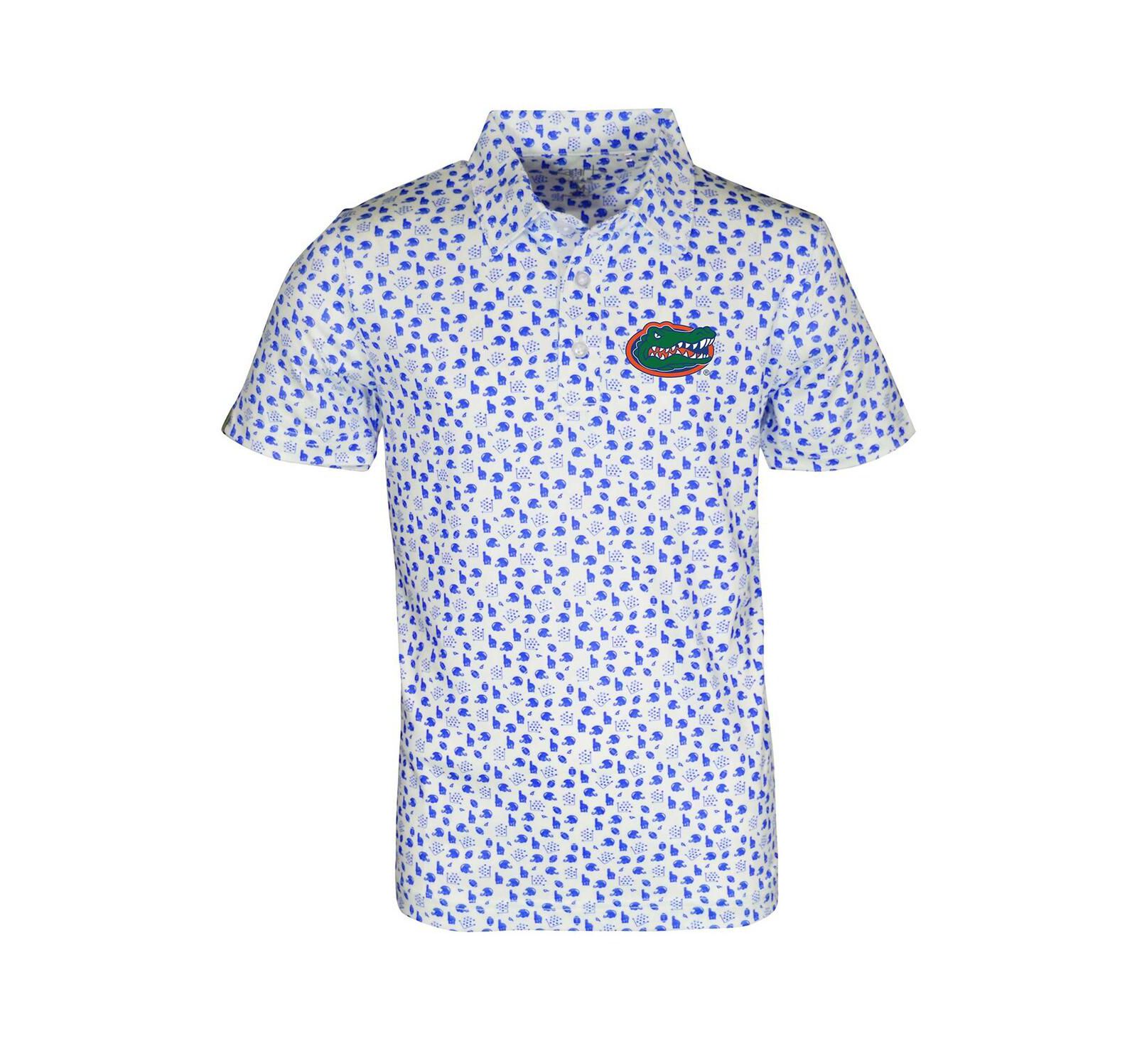 Garb Toddler White Florida Gators Earnest Allover Print Polo Shirt