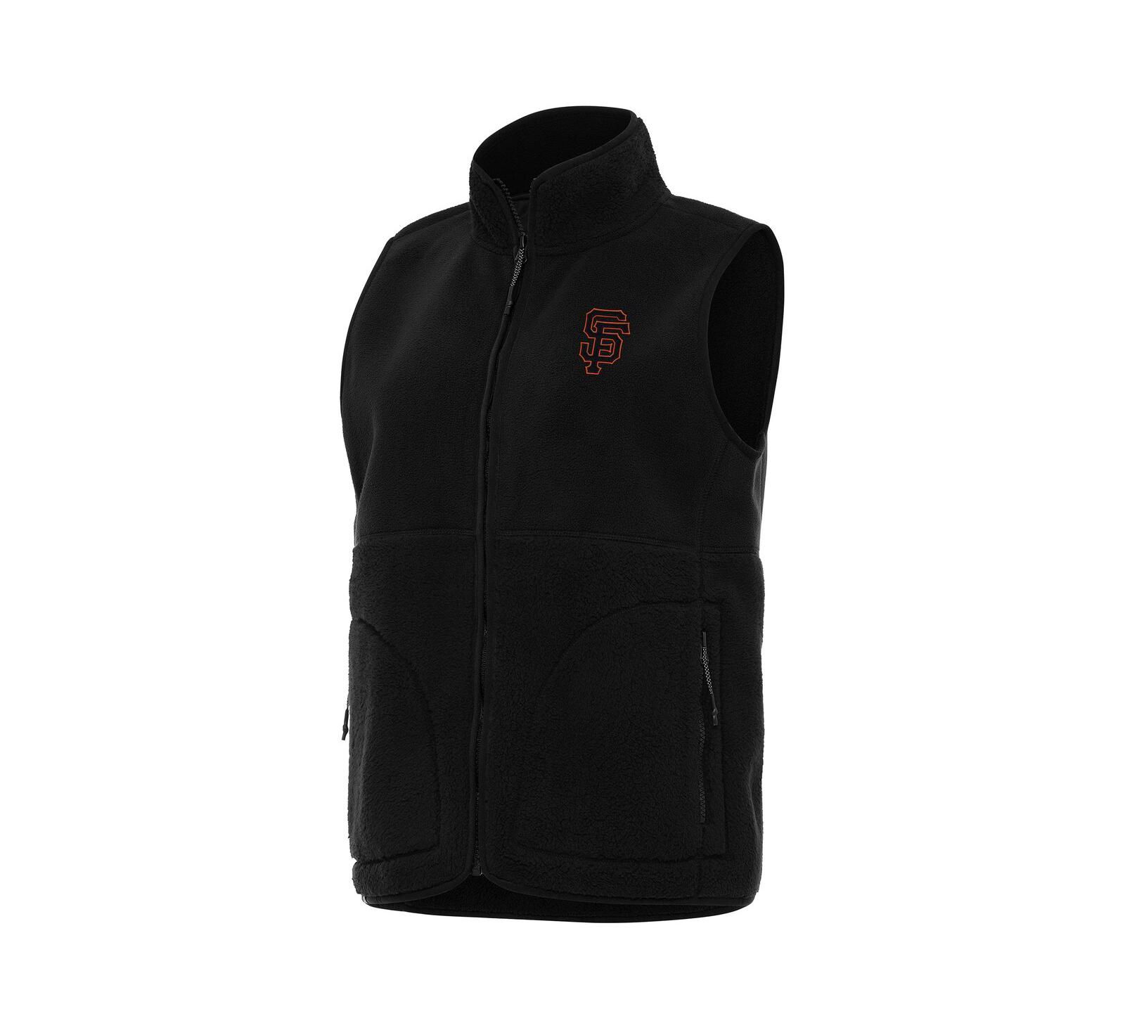 Antigua Women's Black San Francisco Giants Nostalgic Full-Zip Vest