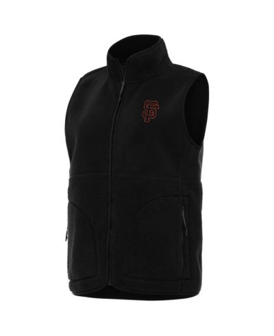 Женская жилетка Antigua Women's Black San Francisco Giants Nostalgic Full-Zip
